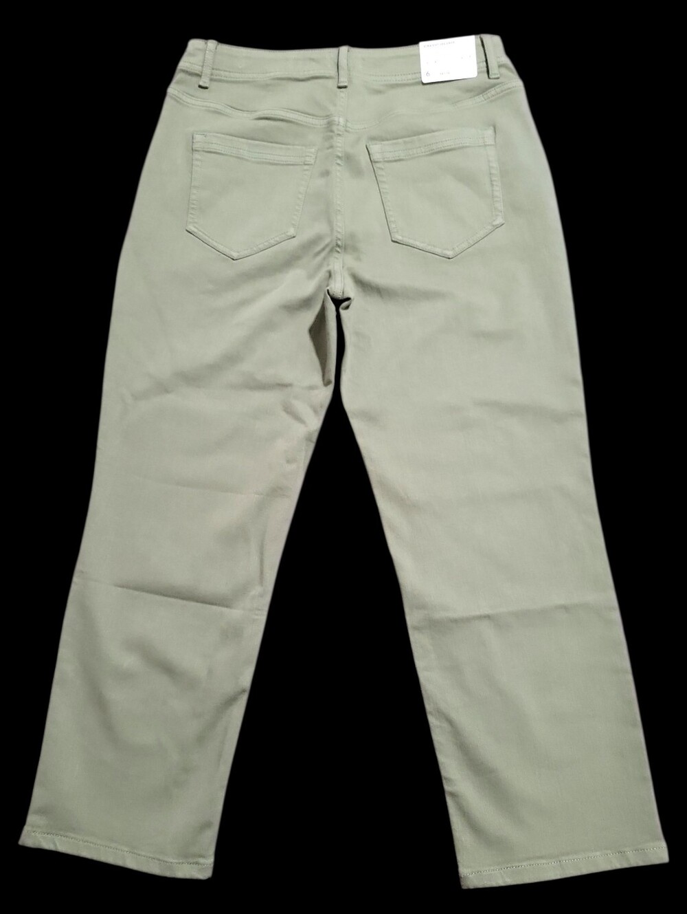 J. Jill High-Rise Straight Leg Crop Light Olivine Size 6 NWT Stretch 14×23 - Picture 3 of 16